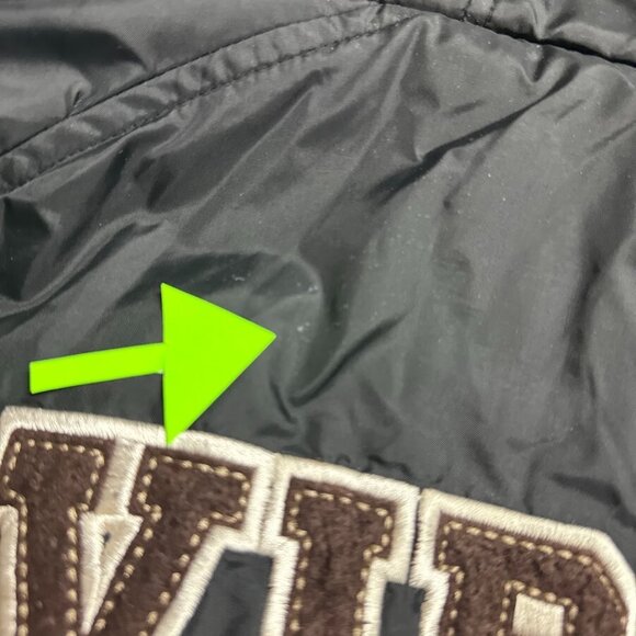 Avirex Jacket Men's Medium 8 Black Puffer Lined Hooded Embroidered Logo - Picture 15 of 16